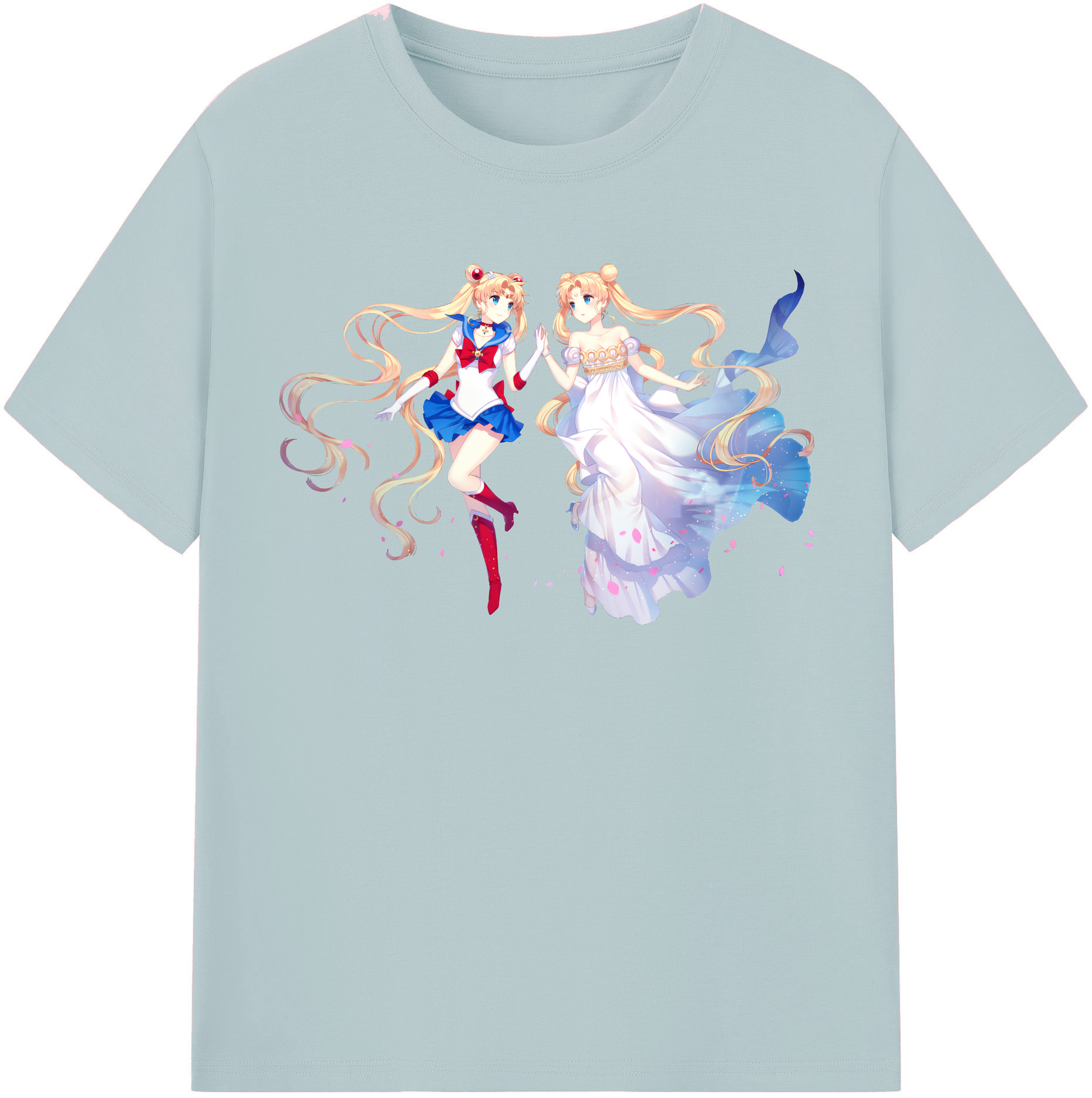 （画像用） 美少女戦士セーラームーン 月野 うさぎ つきの うさぎ Sailor Moon Tsukino Usagi 綿100％半袖Tシャツ（フロントプリント）